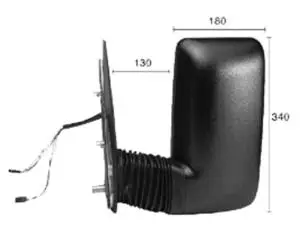Rétroviseur extérieur gauche électrique pour IVECO DAILY CITY 2000-2006, dégivrant, bras moyen, noir, Neuf Expédié Aujourd’hui
