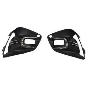 Kit Grilles de calandre droite et gauche pour RENAULT CLIO V ph. 1 2019-2023, trous feu antibrouillard, moulures chromée, noires gaufrées, trou radar, Neuves Nouvel Arrivage
