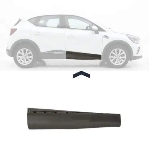 Quantité Limitée Moulure sous porte avant droite pour RENAULT CAPTUR II 2020-2024, trous profil, noire gaufré, Neuve