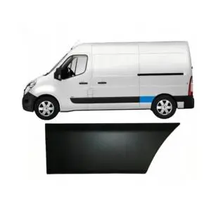 Moulure baguette arrière sur porte latérale gauche pour RENAULT MASTER III phase 1, 2010-2014, châssis moyen, partie avant, 49 cm Neuve Pas Cher