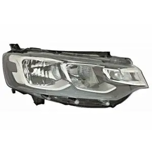 Soldes Phare optique avant droit électrique pour CITROËN C-ELYSEE depuis 2017, H7+H1+W5W+PY21W, Neuf