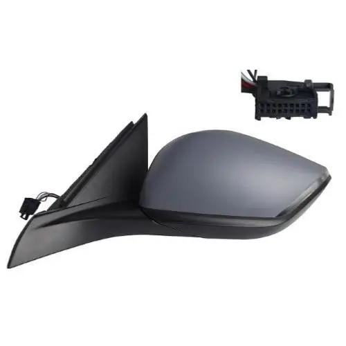 Rétroviseur éxterieur gauche électrique pour PEUGEOT 308 III phase 1 T9 depuis 2021, dégivrant, rabattable électriquement, feu clignotant à led, lumiere de courtoisie, 10 pins, Neuf à peindre Paiement Sécurisé