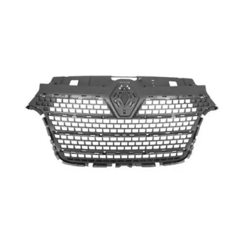 Must-Have Grille radiateur pour RENAULT MASTER III phase 3, depuis 2019, noire gaufré, avec 3 moulures chromées et 4 moulures noires, Neuve